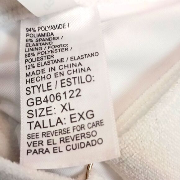 Gianni Bini women's white Terry cloth two piece swimsuit  size XL - Picture 4 of 11